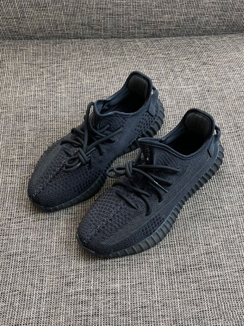 adidas originals Yeezy Boost 350 V2瑪瑙黑武士休閑鞋男女同款黑色