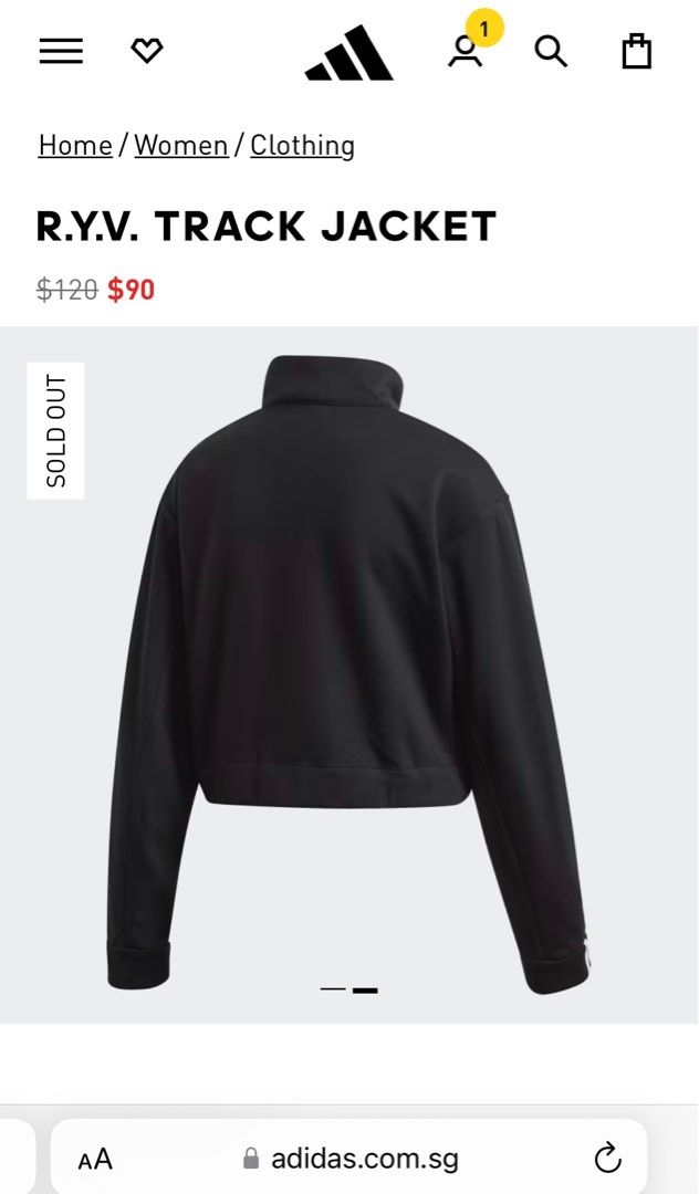 Adidas ryv cropped jacket clearance