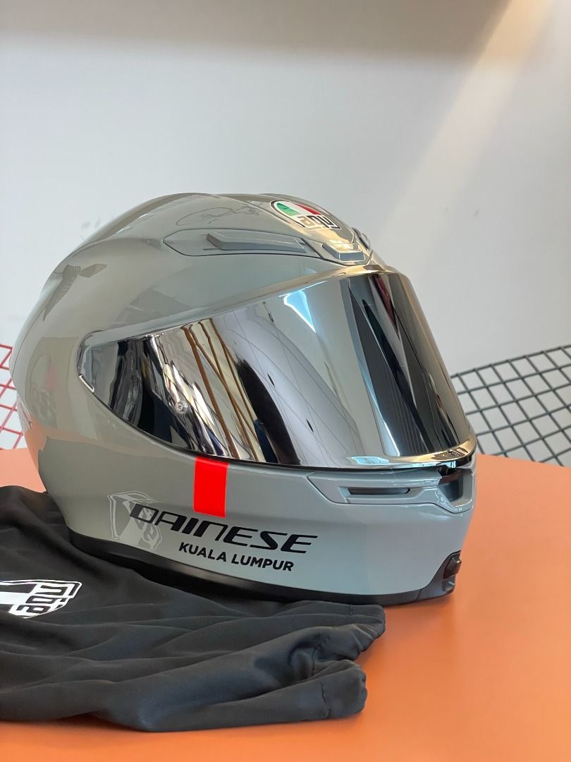 AGV K6 Nardo Grey - Size M (Asian Fit) with Silver Iridium Visor ...