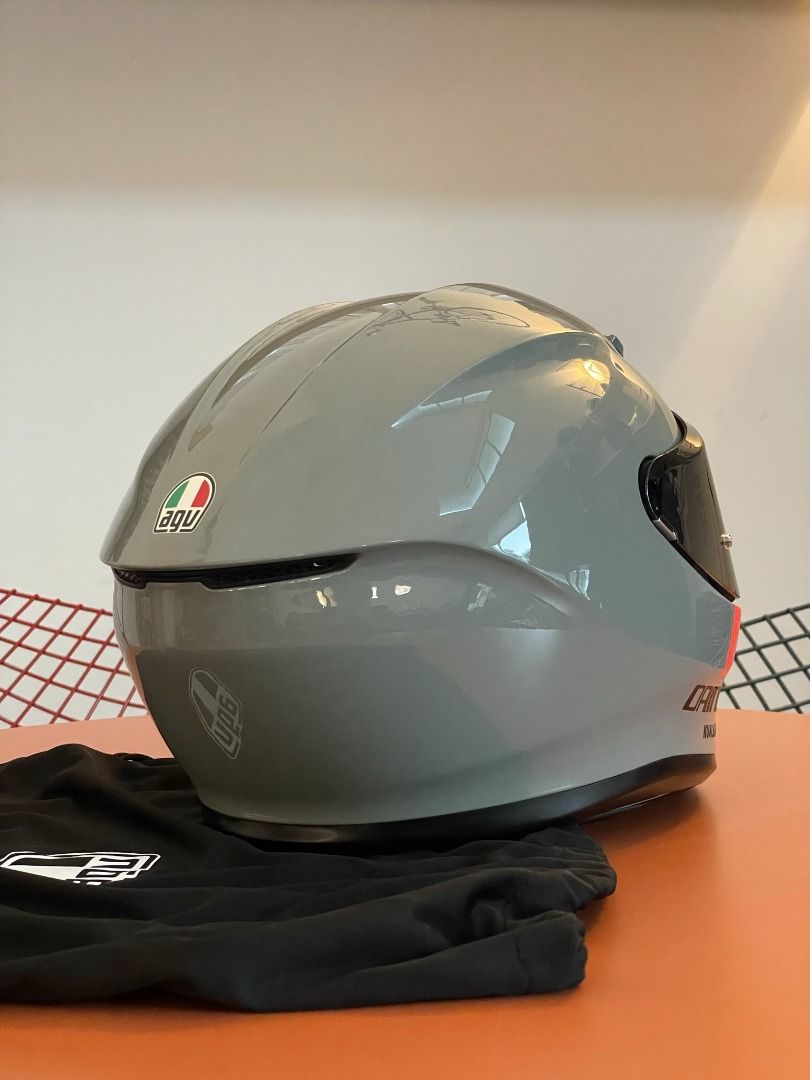 AGV K6 Nardo Grey - Size M (Asian Fit) with Silver Iridium Visor