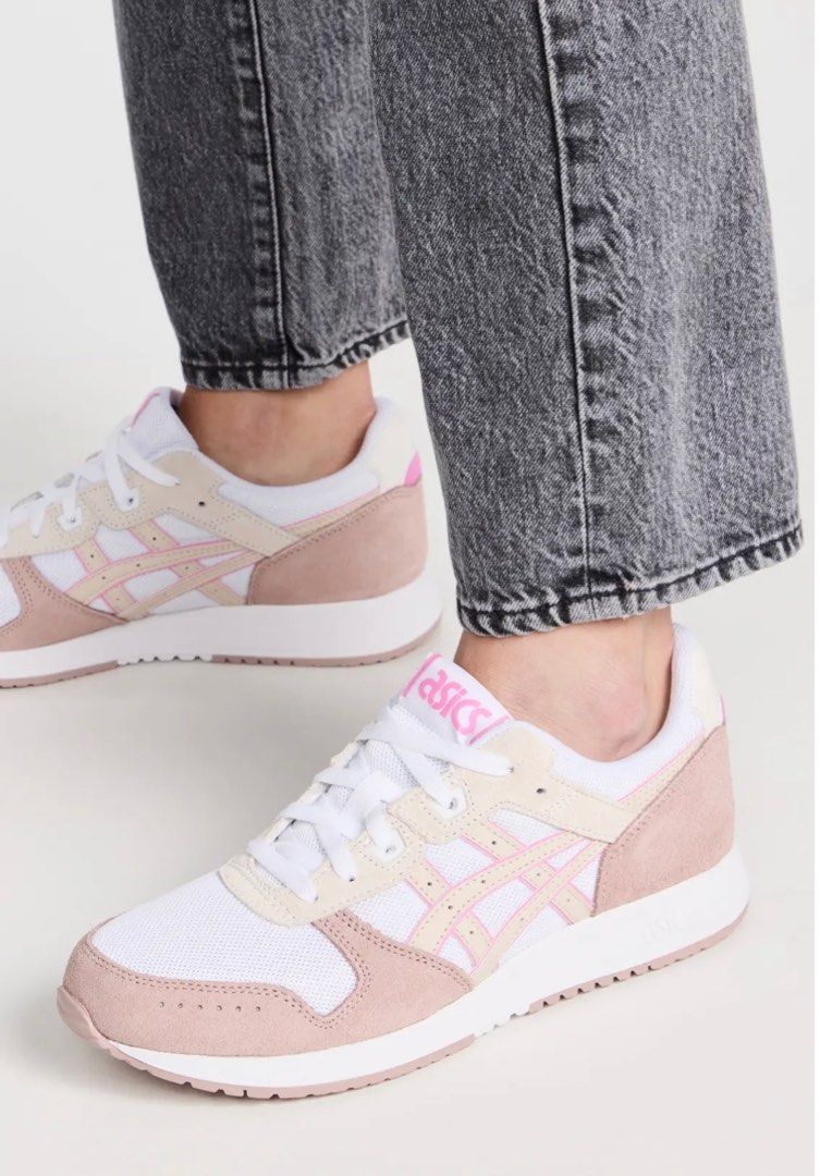 Asics Lyte Classic trainers in white and pink