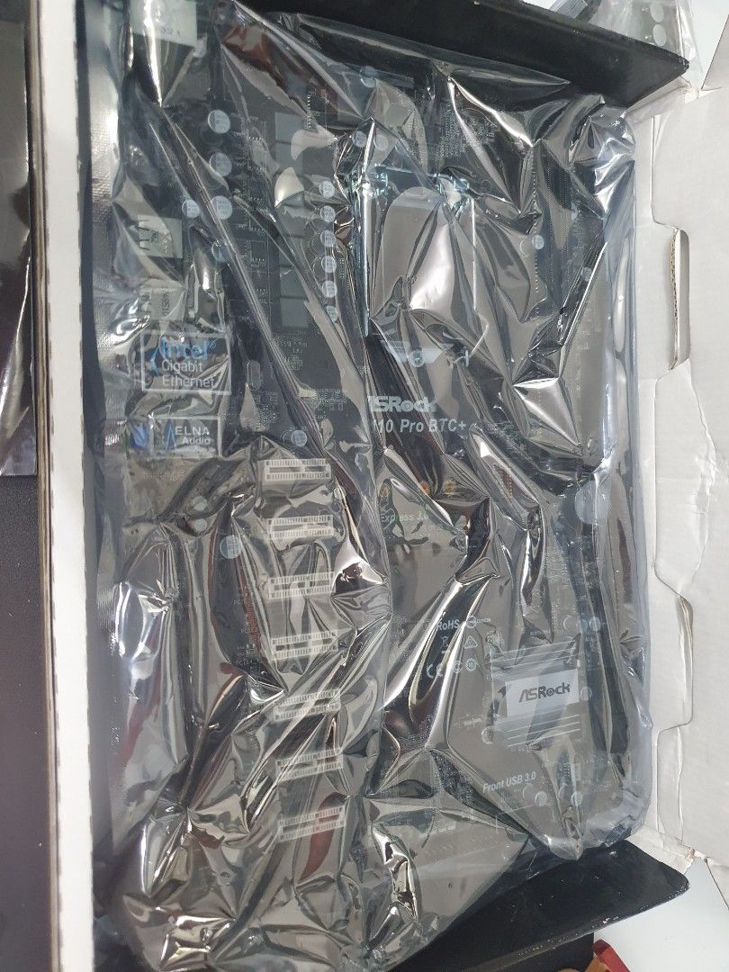 Asrock H110 Pro BTC + Motherboard Crypto Mining Machine (Category: Other Accessories) located in Manila. Submitted by aldrin_jeth (Listing ID 1239472086, Image 2). Description: Crypto Mining Machine didn't have the time to build this. board still in its plastic protection.