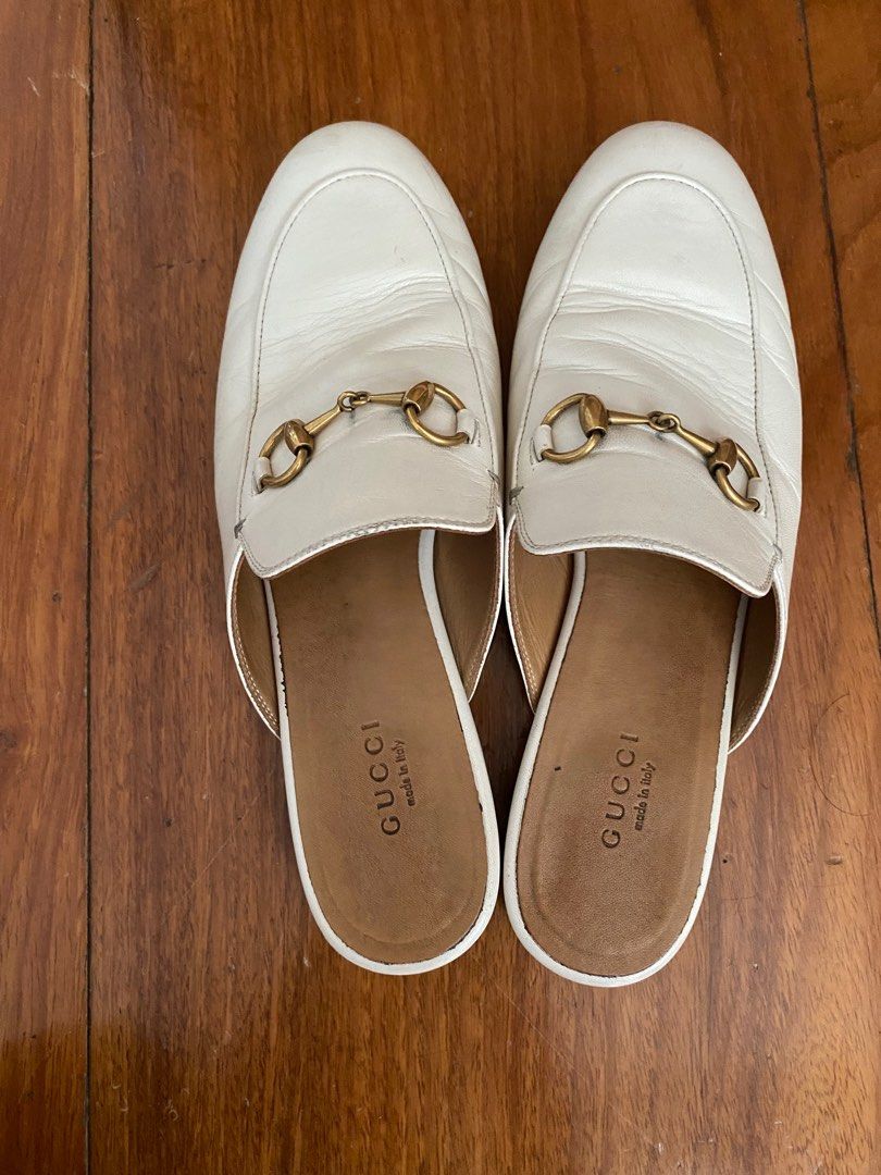Gucci mules white top