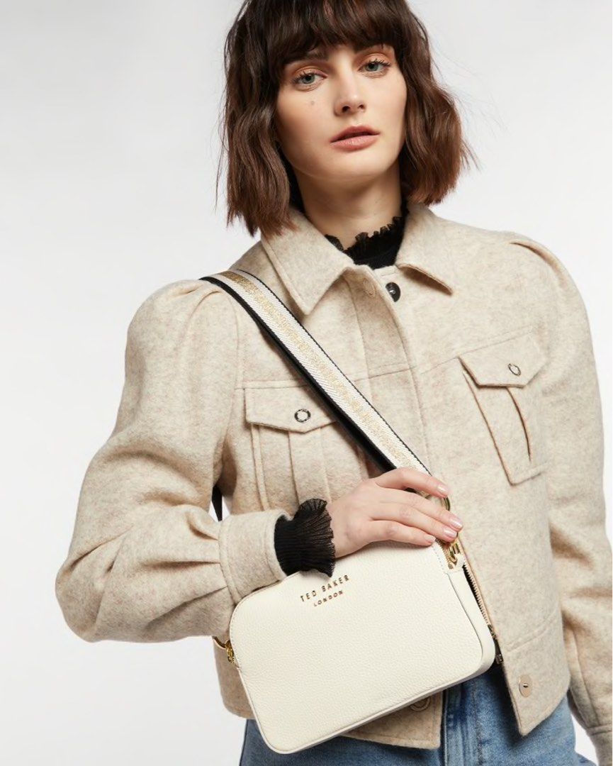 Ted baker amerrah leather outlet webbing strap camera bag