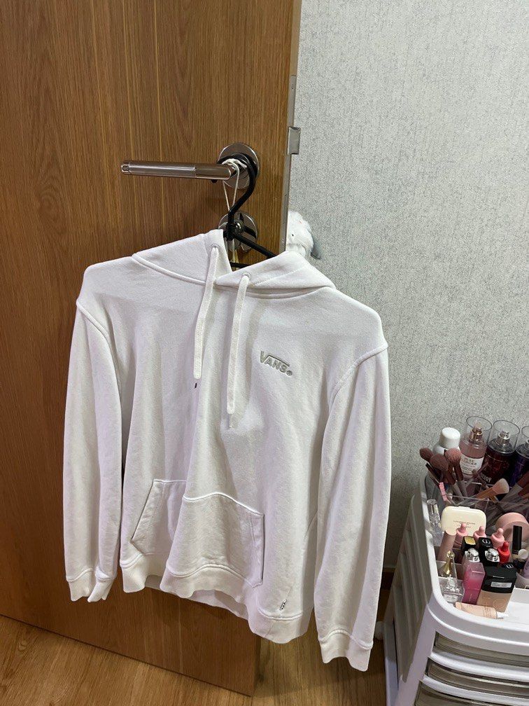 White sales hoodie vans