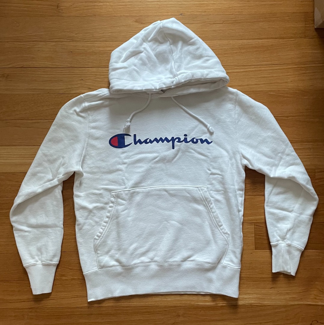 White champion hoodie men's medium shop