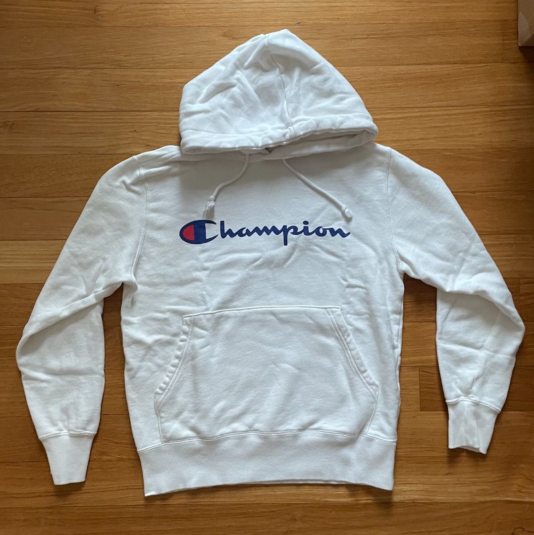 White champion online hoodie men's medium