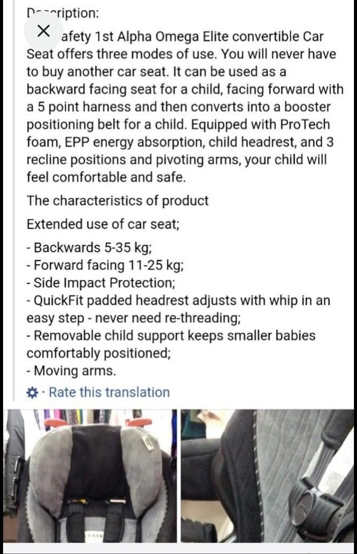 Alpha omega elite hotsell car seat instructions