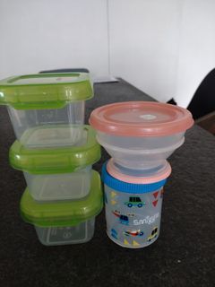 2pcs Baby Milk Powder Dispenser 480ml Twist-lock Stackable On-the-go Bpa  Free Milk Powder Dispenser Snack Storage