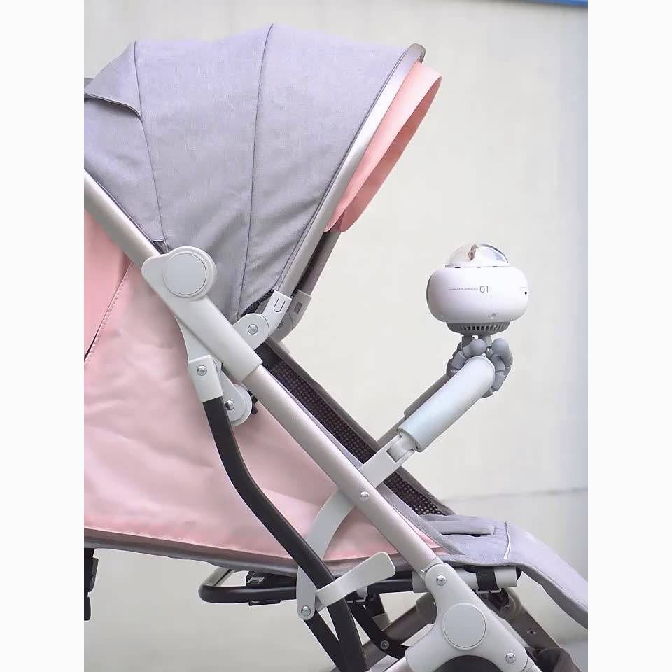 Baby Stroller Fan Portable Shake Head Handheld Mini Silent Baby