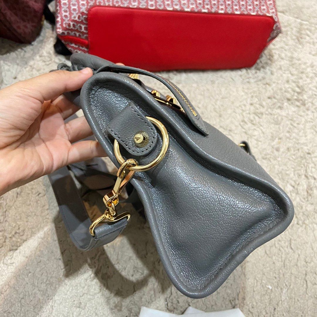 Balenciaga mini city gris acier Outlet