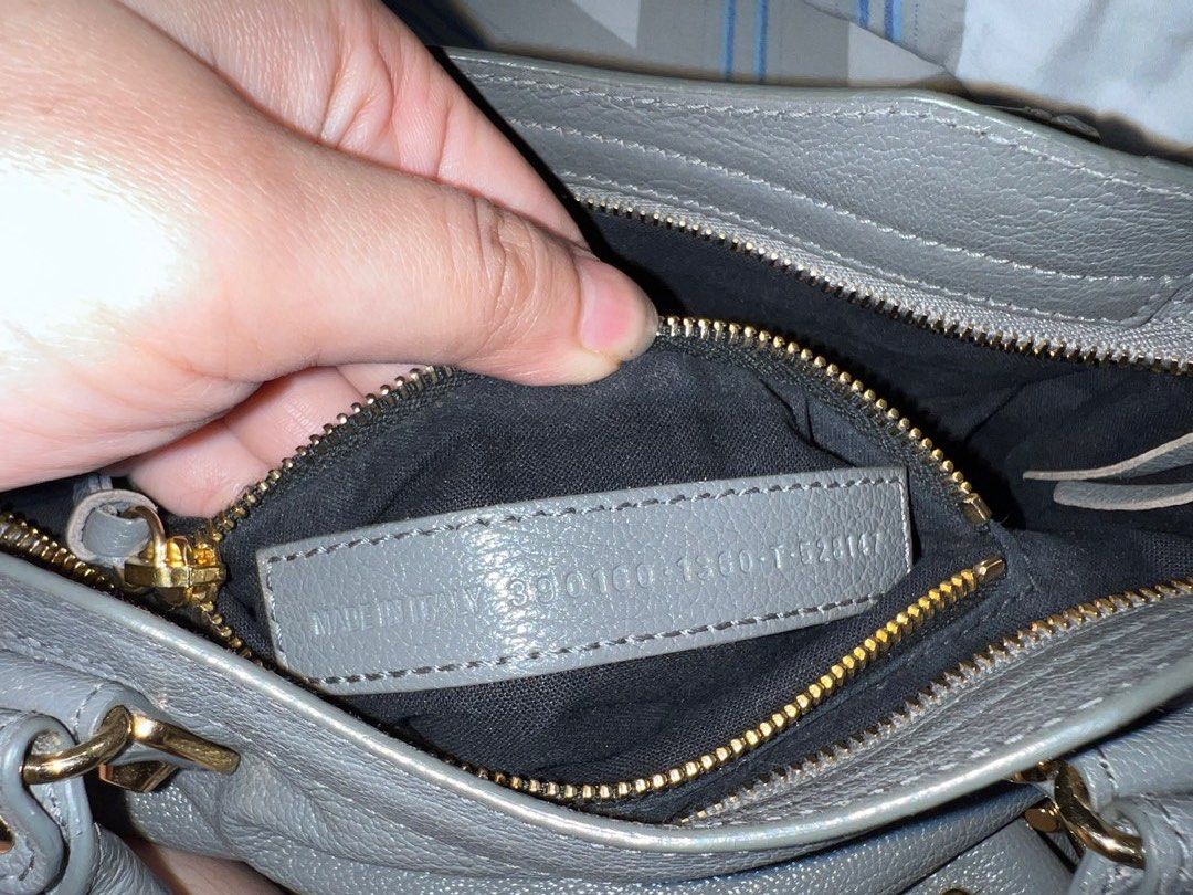 Balenciaga mini city gris acier Outlet