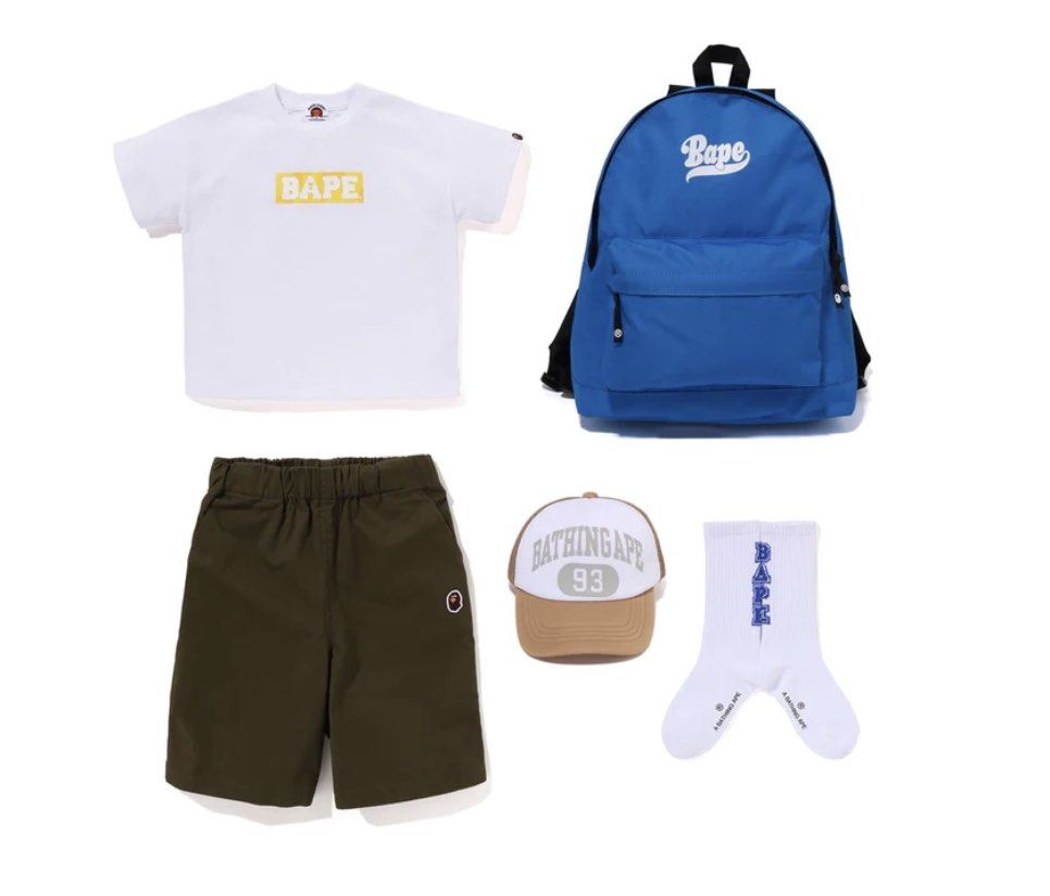Bape Summer Bags Set Men Ladies Kids Men s Fashion Tops Sets Tshirts Polo Shirts on Carousell