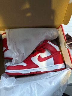 Below RTP Nike Dunk High University Red US10.5