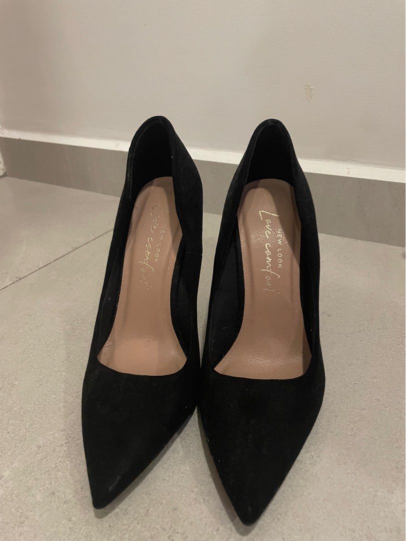 New Look Wide Fit WIDE FIT 2 PART BLOCK HEEL - High heels - navy/dark blue  - Zalando