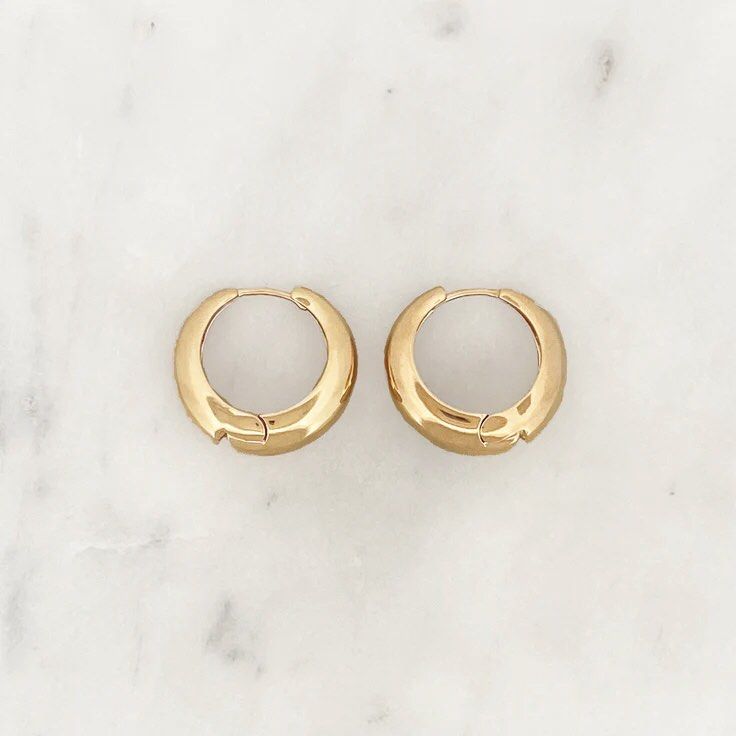 Gold plated hoop outlet earrings