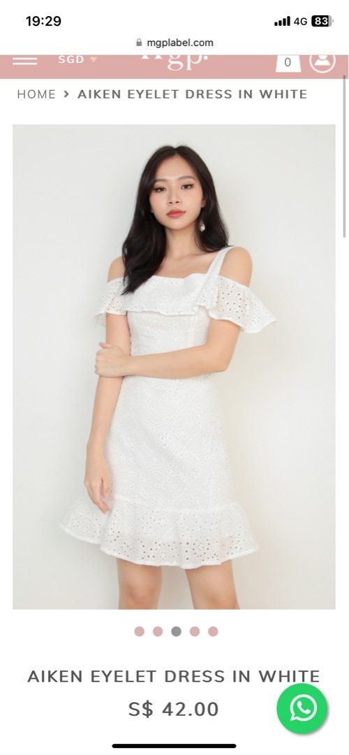 BNWT MGP Aiken Eyelet Dress in White