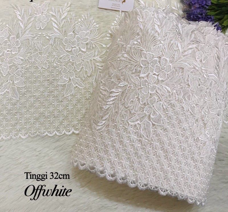 White Viscose GPO Lace Designer Lace Fancy Lace, For Ladies