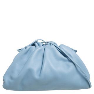 Bottega Veneta Blue Leather Mini The Pouch Bag