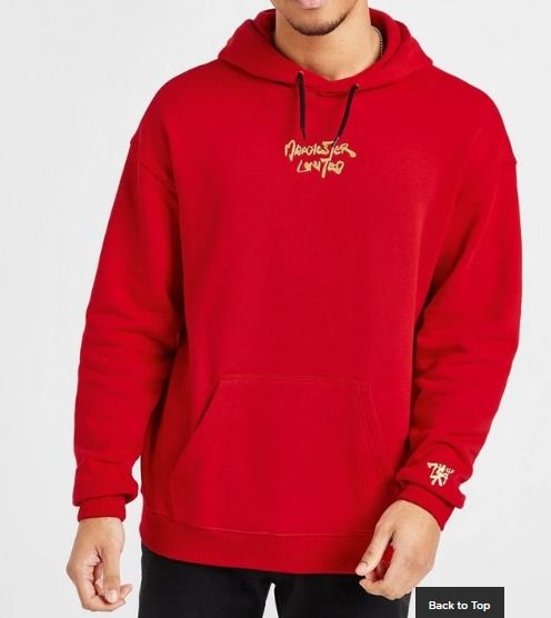 Brand New Adidas x Manchester United Fc Chinese Story Red Hoodie Size L