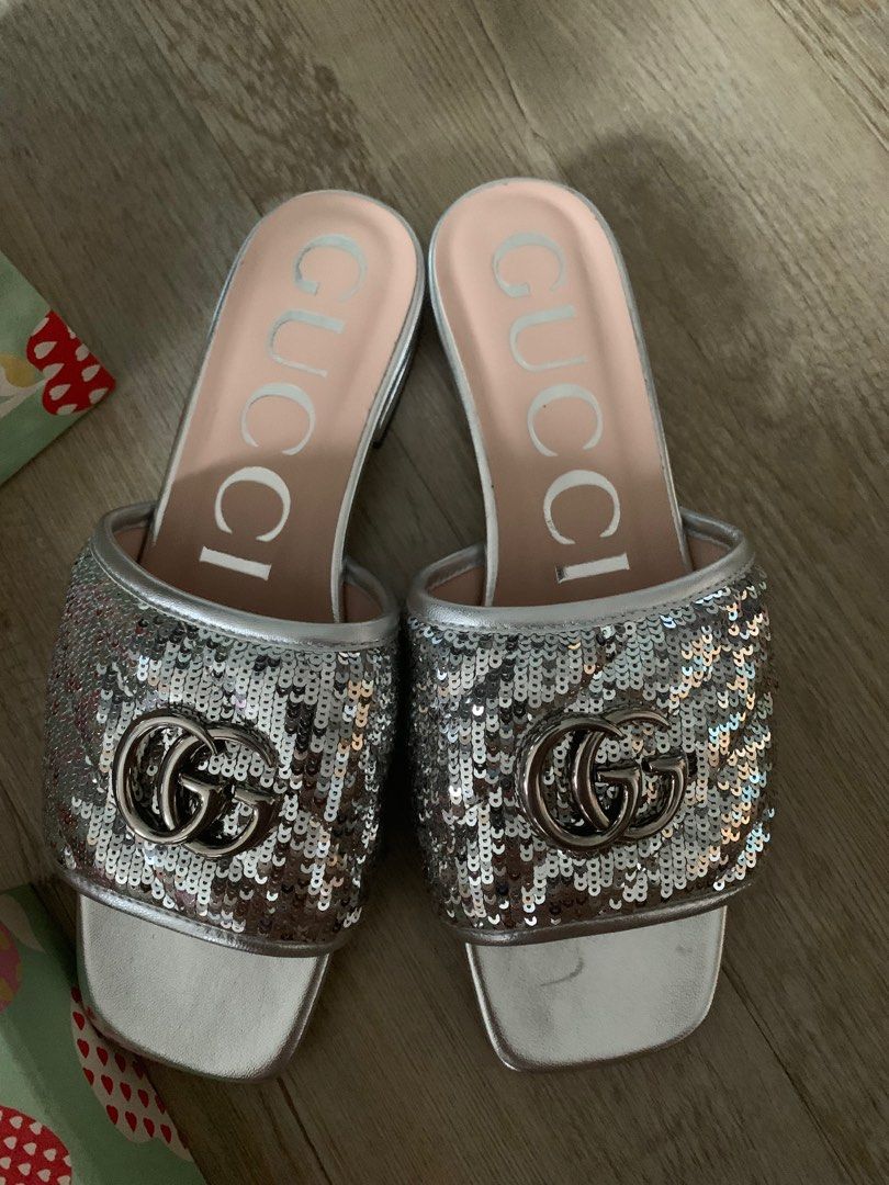 Gucci sales rhinestone slides