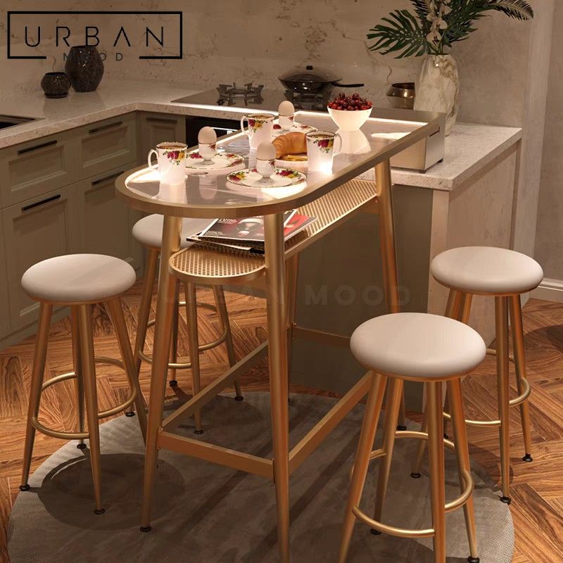 BRASS Modern Bar Table, Furniture & Home Living, Furniture, Tables