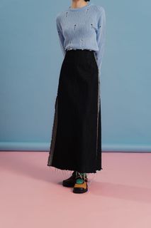 Brodnyd 吃麵包 返璞歸真丹寧長裙 牛仔裙 黑M Opoism 日系