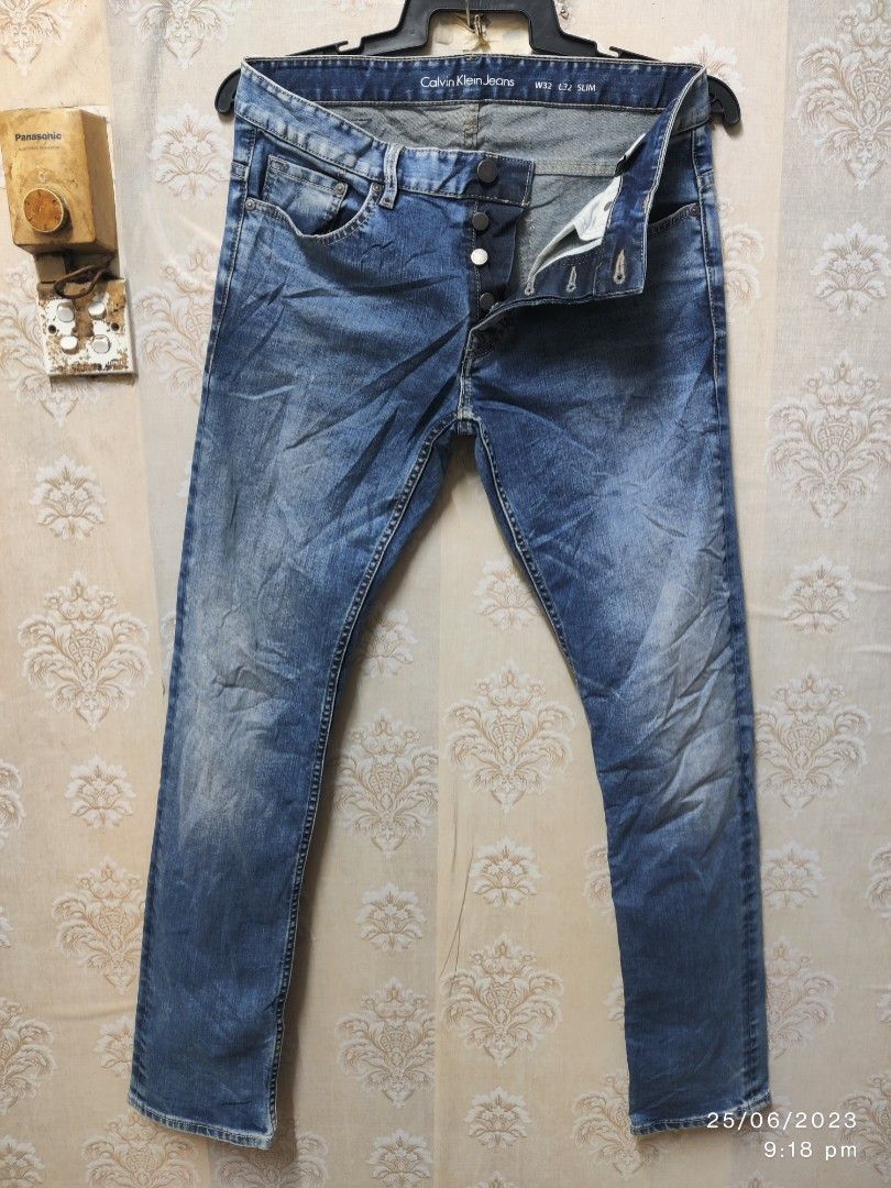 Calvin klein button fly hot sale jeans