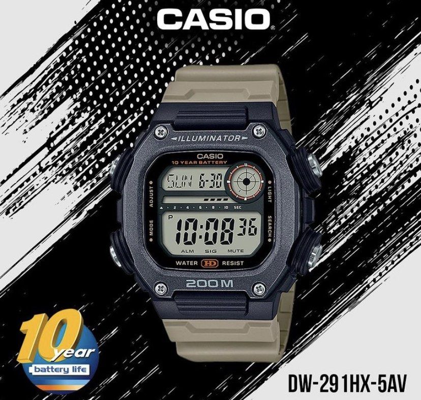Casio Illuminator DW-291HX-5A Digital Quartz Watch DW291HX-5A Sand ...