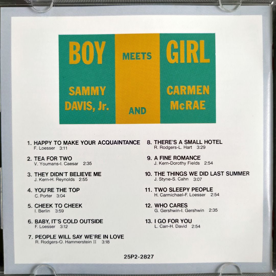CD AUDIOPHILE, DECCA RECORDS SAMMY DAVIS JR. AND CARMEN McRAE BOY MEETS GIRL LIKE NEW CONDITION! BIG MONO SOUND, ANALOGUE SOUNDING ALBUM!, Hobbies Toys, Music BOY MEETS GIRL SUMMY DAVIS,Jr AND CARMEN