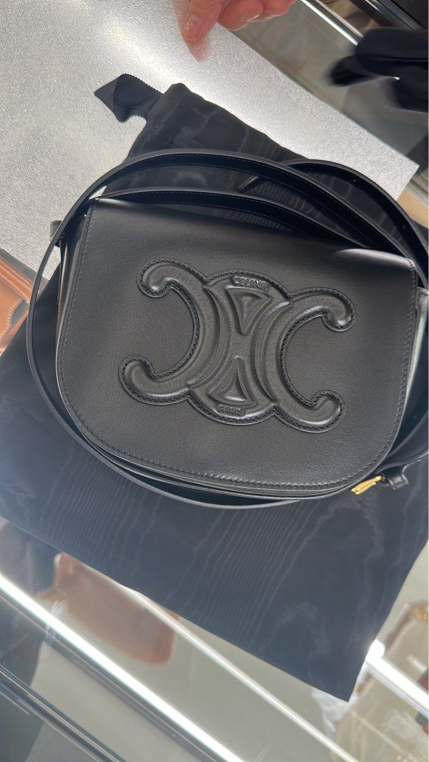 folco cuir triomphe in smooth calfskin black