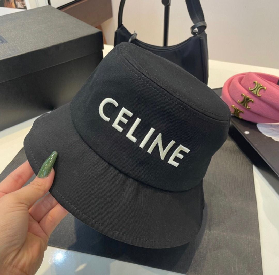Celine漁夫帽經典LOGO 男女同款黑, 女裝, 手錶及配件, 帽- Carousell