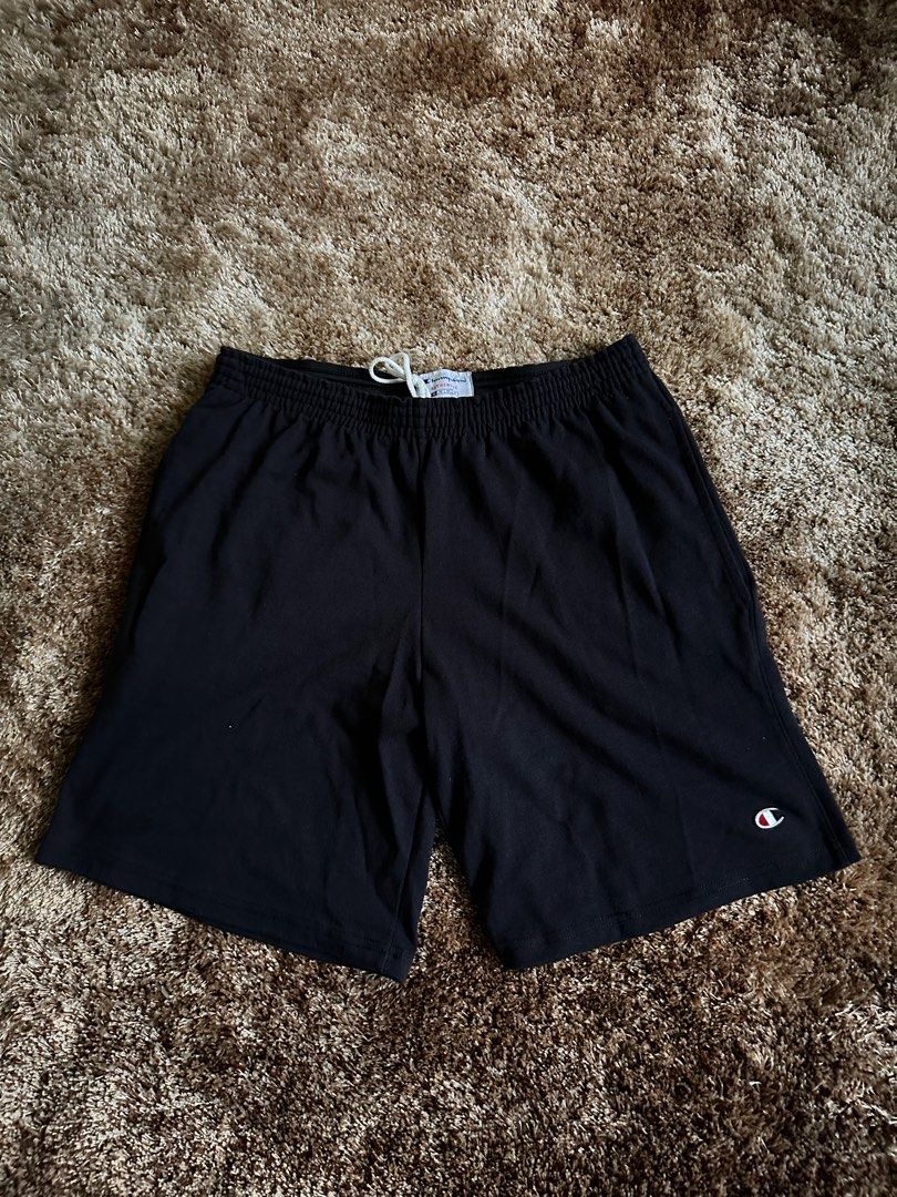 Champion Logo Black Shorts Men s Fashion Bottoms Shorts on