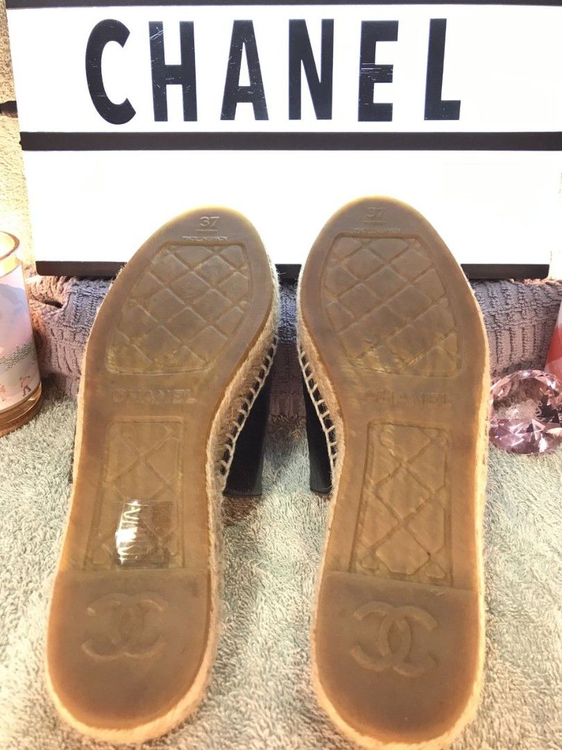 Chanel discount backless espadrilles