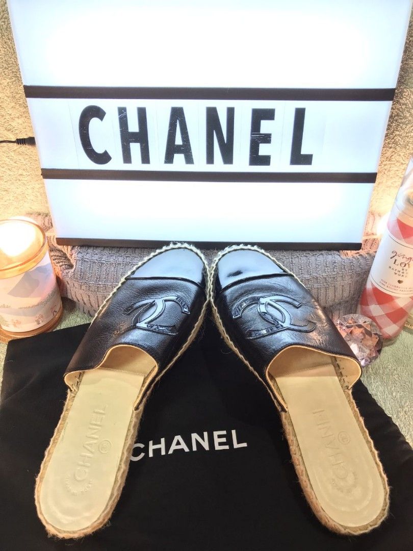 Chanel discount backless espadrilles