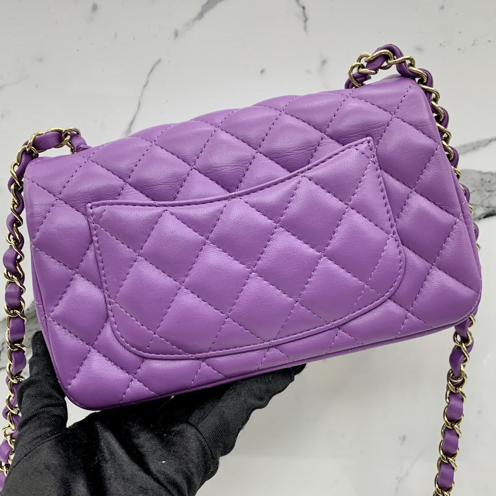 Chanel purple bag best sale price