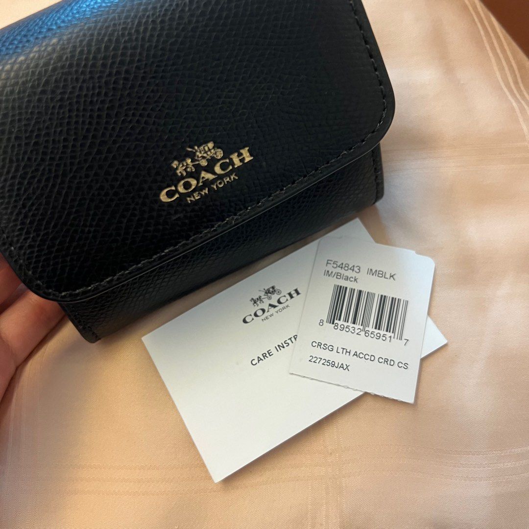 Coach Small Trifold Wallet, Luxury, Bags & Wallets on Carousell