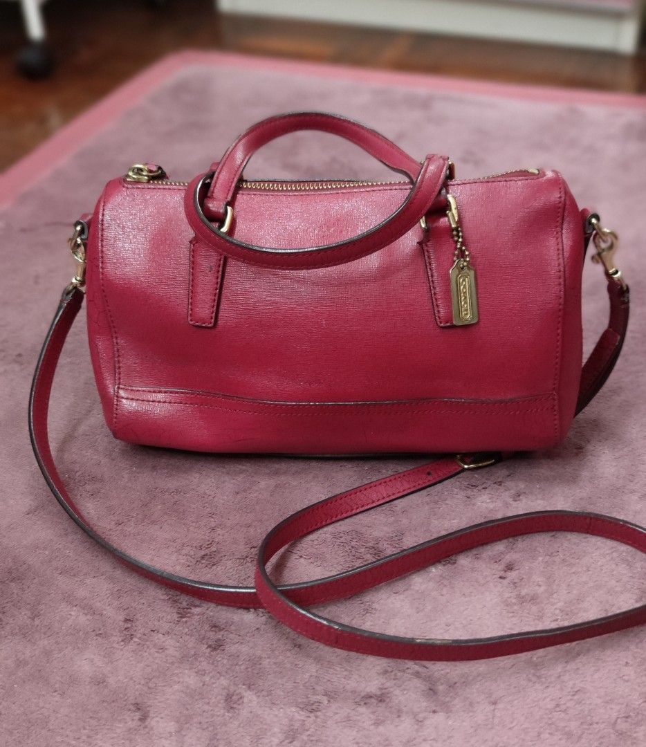 Coach saffiano mini satchel on sale