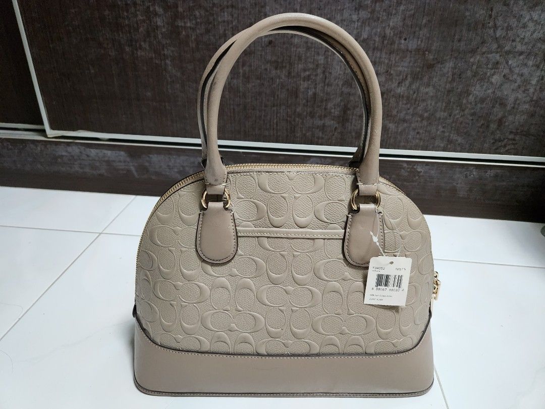 COACH Mini Sierra Satchel in signature debossed patent leather, Luxury,  Bags & Wallets on Carousell