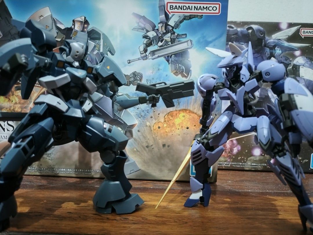 Set of 2] BANDAI HG 1/144 Rouei and Sigrun Mobile Suit