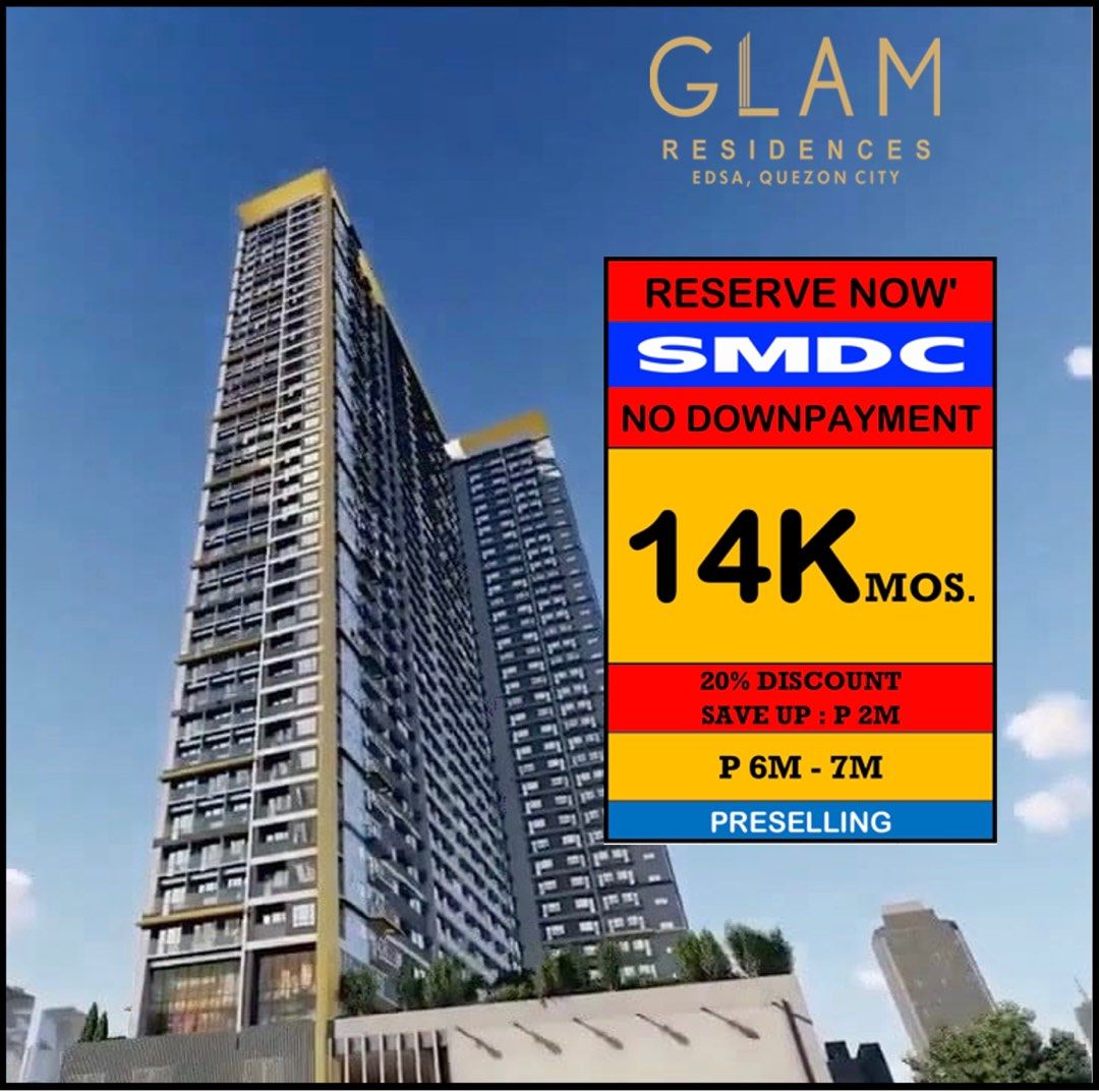 Condo for Sale in Quezon City, Edsa GMA sta. at SMDC Glam Residences
