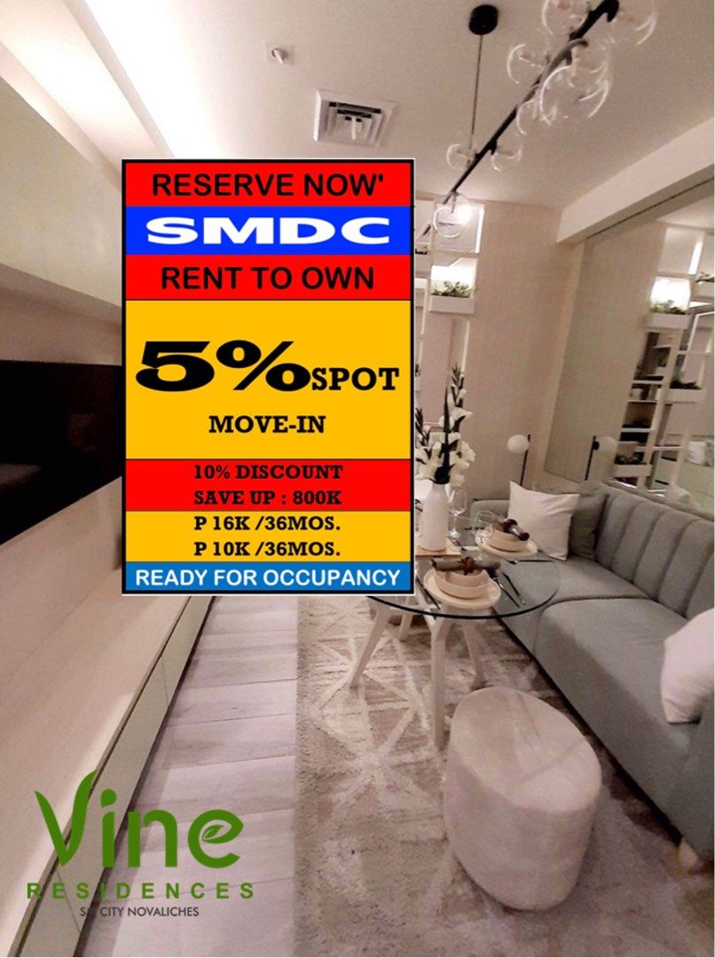 Condo for Sale RENT TO OWN in SM Novaliches Mall , Quezon City at SMDC