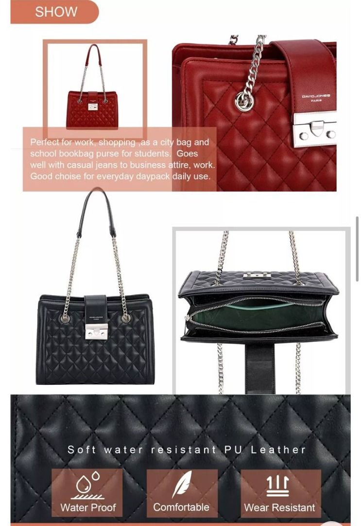 David Jones Paris Handbag, Luxury, Bags & Wallets on Carousell