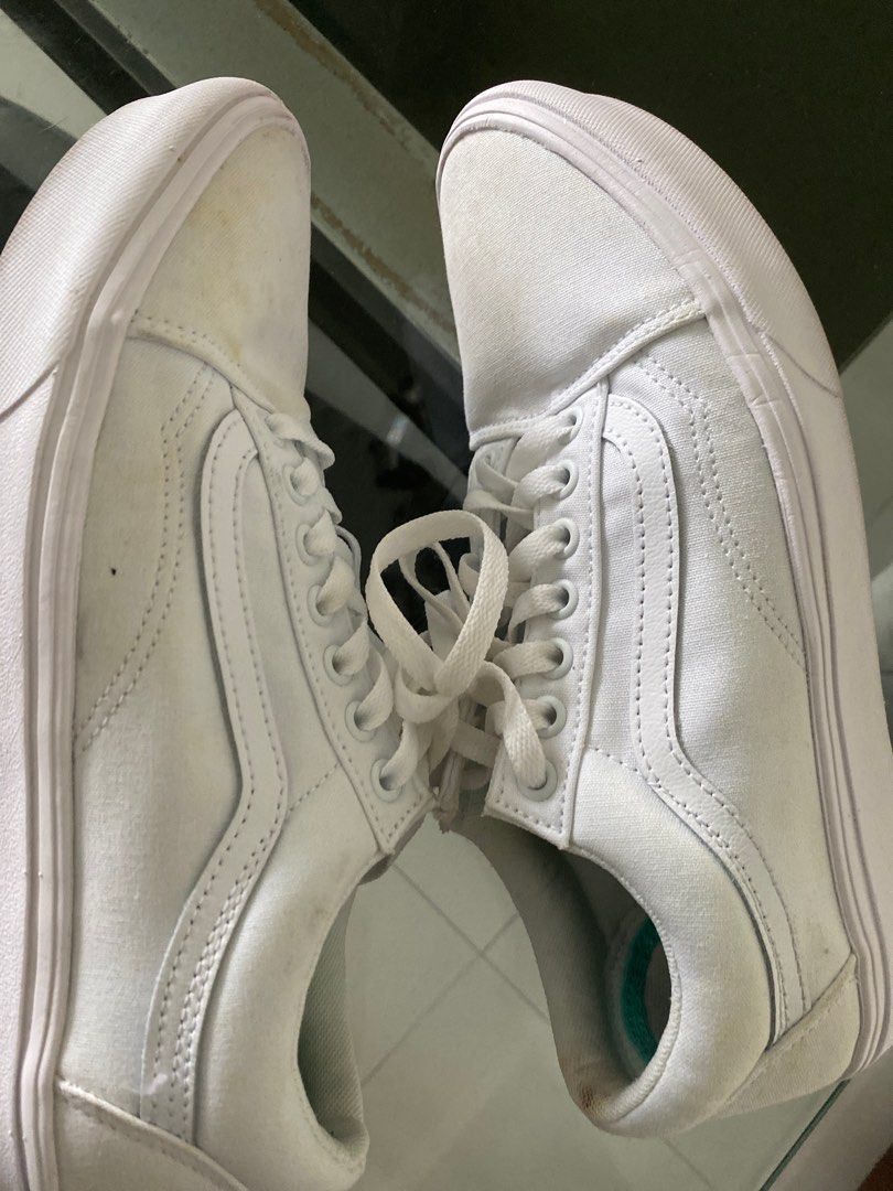 White vans discount mens old skool