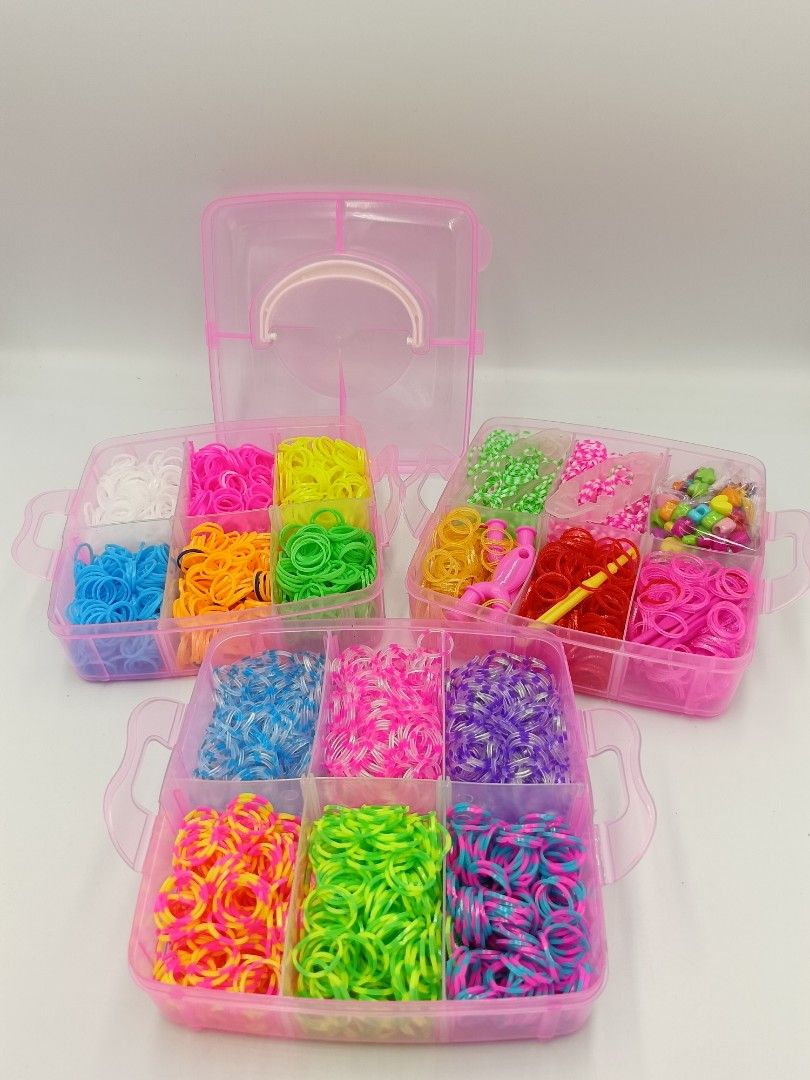 Diy Rainbow Braided Rubber Band Rainbow Loom Rubber Band Set, Hobbies