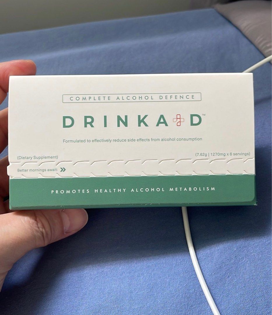 DrinkAid Complete Alcohol Defence Hangover cure, Health & Nutrition
