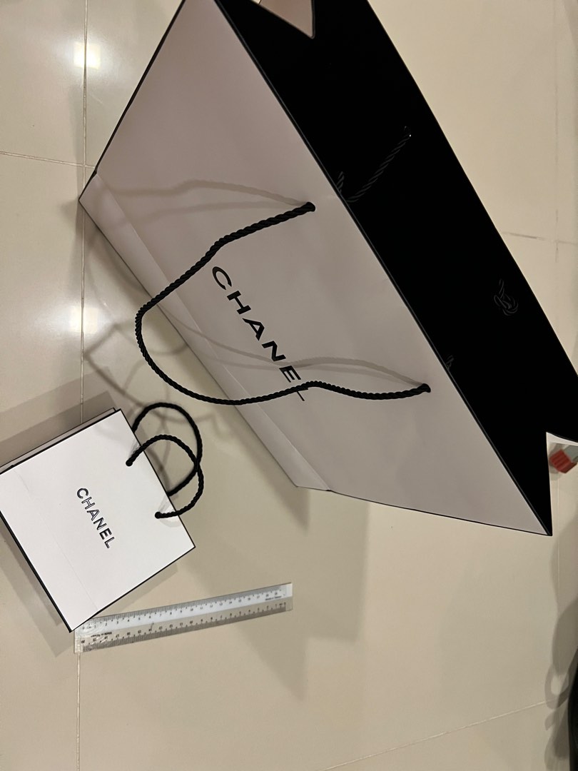 Chanel Gift Bag Black Empty PaperBag