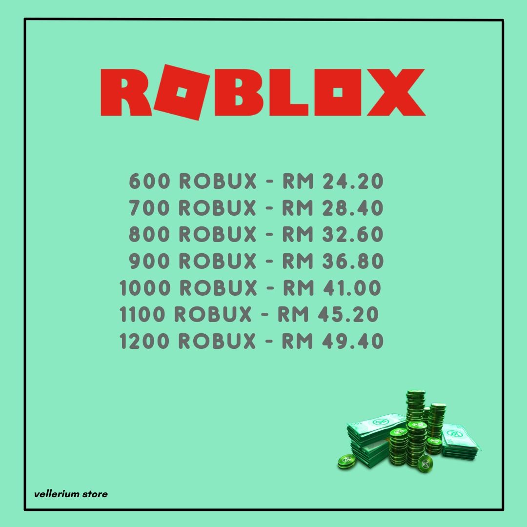 EZ CHEAP MURAH ROBUX MANTAP SANGAT BEST LEBIH MURAH DGN SHOPEE, Video  Gaming, Gaming Accessories, In-Game Products on Carousell