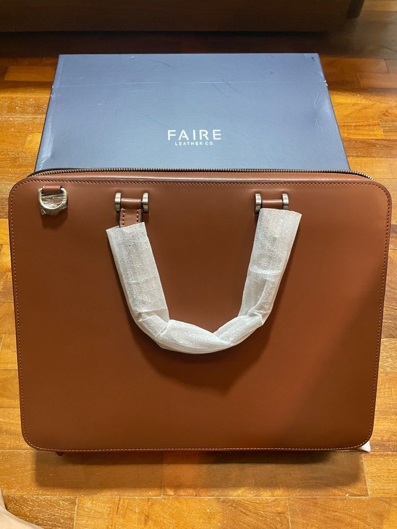 Faire leather co bond allpurpose briefcase, Men's Fashion, Bags