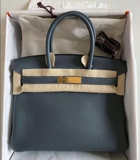 Jual Hermes Birkin 25 Vert Amande Togo PHW Z Original dengan Harga Terbaik